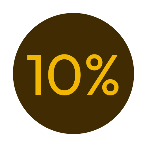Pourcentage 10% Icône indiquant qu’un don de 10 % est reversé à une association