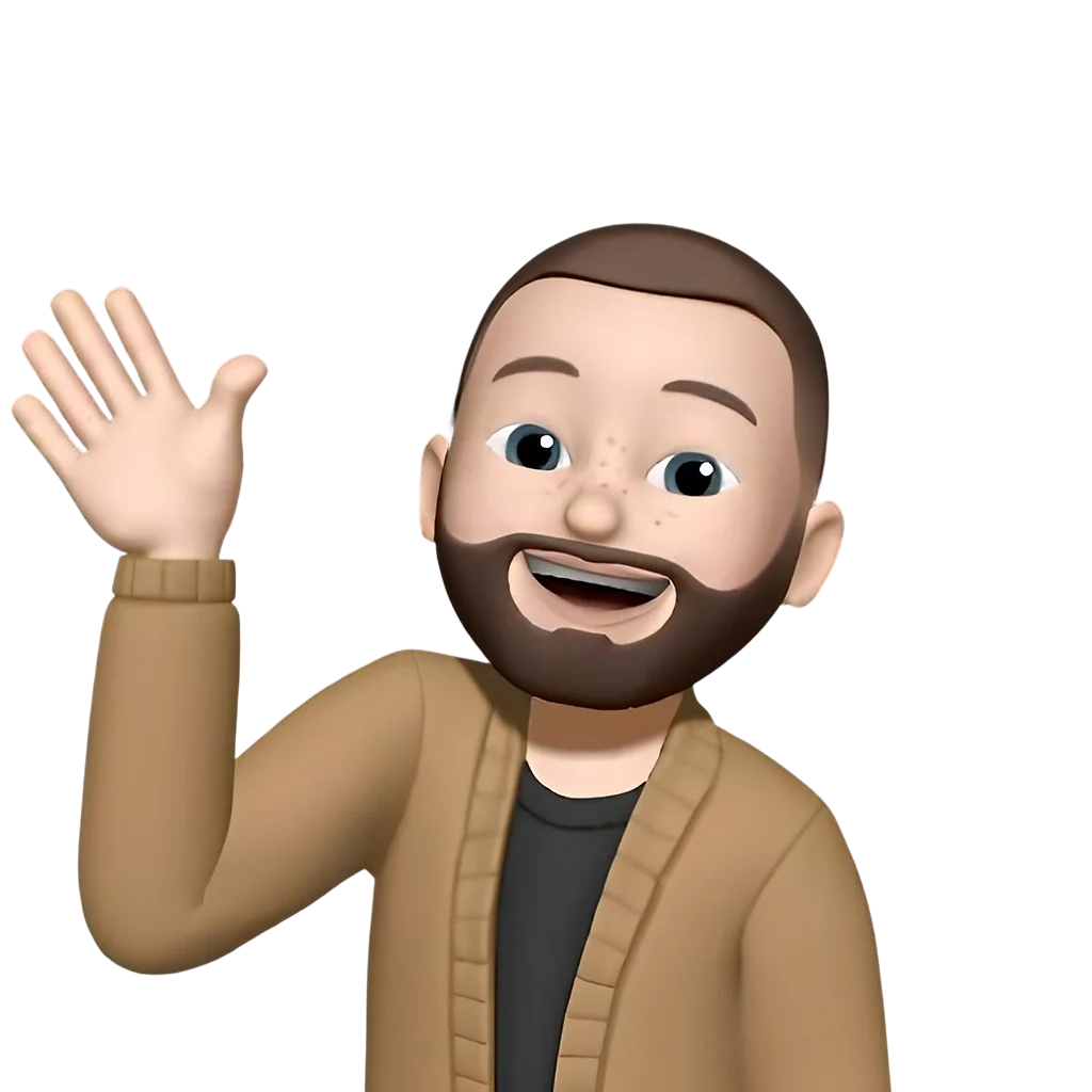 Memoji de Swenn GREGOIRE souriant et faisant coucou